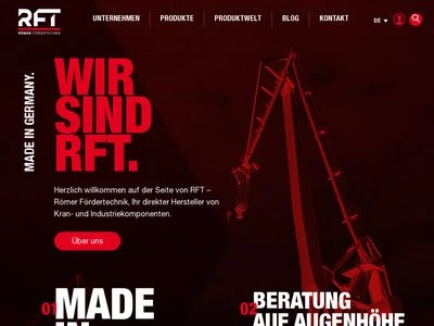 Website von RÖMER Fördertechnik GmbH