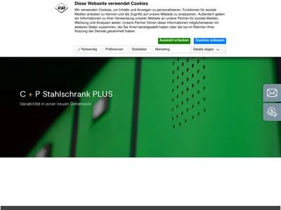 Website von C+P Möbelsysteme GmbH & Co. KG