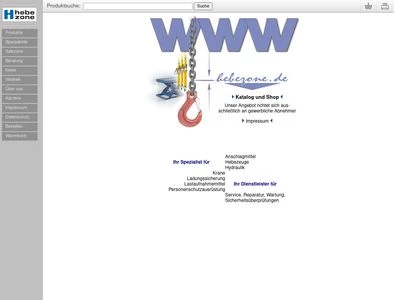 Website von Hebezone GmbH