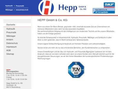 Website von Hepp GmbH & Co. KG