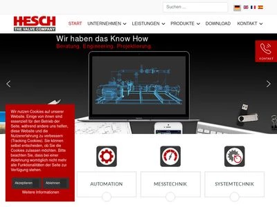 Website von HESCH Industrietechnik GmbH