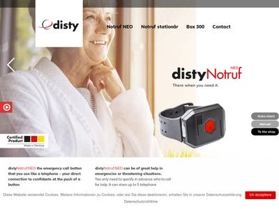 Website von disty communications GmbH