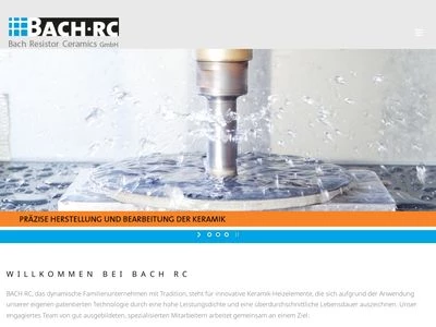 Website von BACH Resistor Ceramics GmbH