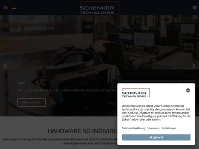 Website von Schenker Technologies GmbH