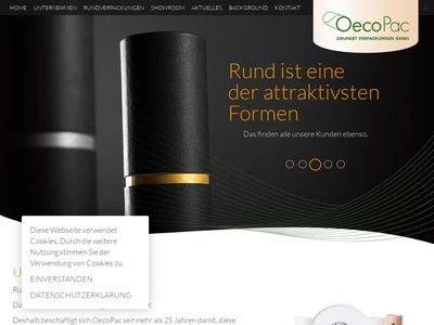 Website von OecoPac Grunert Verpackungen GmbH