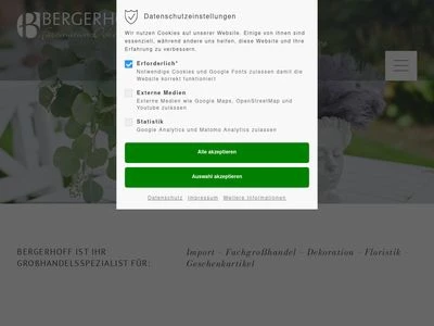 Website von Bergerhoff Floristik GmbH & Co. KG