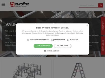 Website von euroline GmbH