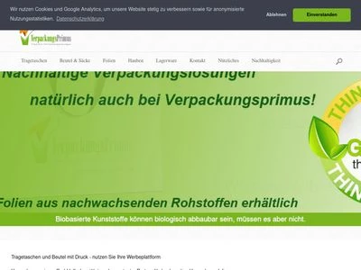 Website von Verpackungsprimus GmbH