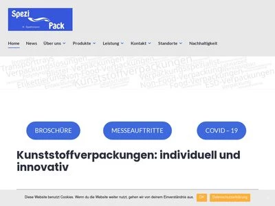 Website von Spezi-Pack Karl Spethmann GmbH Dresden