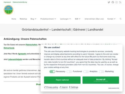 Website von Grünlandstaudenhof