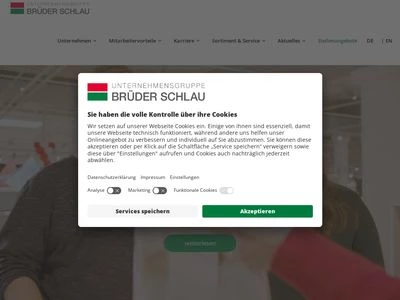 Website von Brüder Schlau GmbH & Co. KG