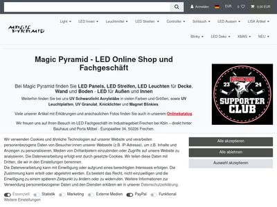 Website von Magic Pyramid Bruecher & Partner KG