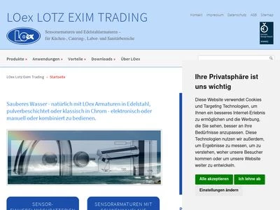 Website von LOex LOTZ Exim Trading