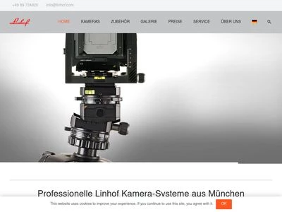 Website von Linhof Präzisions-Systemtechnik GmbH