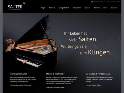 Website von Carl Sauter Pianofortemanufaktur GmbH & Co KG