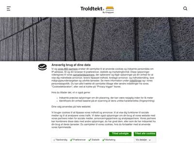 Website von Troldtekt Deutschland GmbH