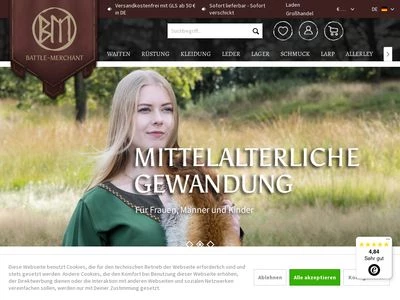 Website von Battle-Merchant Wacken GmbH
