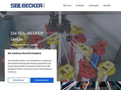 Website von SEIL-BECKER GmbH