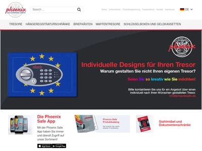 Website von Phoenix Safe Deutschland GmbH