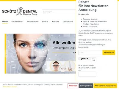 Website von Schütz Dental GmbH