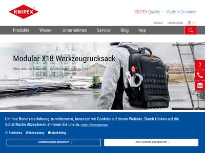 Website von KNIPEX-Werk C. Gustav Putsch KG