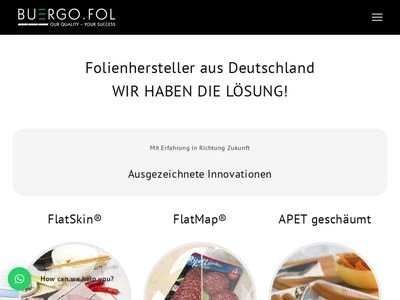 Website von BUERGOFOL GmbH