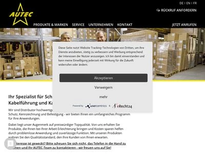 Website von AUTEC GmbH