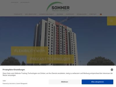 Website von SOMMER Anlagentechnik GmbH