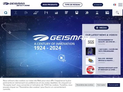 Website von GEISMAR Gleisbaumaschinen GmbH
