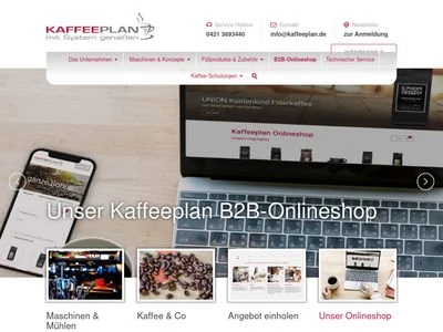 Website von Kaffeeplan GmbH & Co. KG