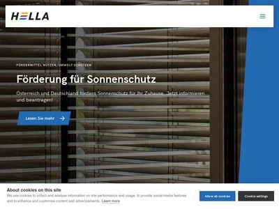 Website von HELLA Sonnen- und Wetterschutztechnik GmbH
