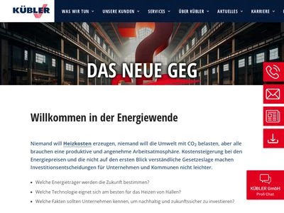 Website von KÜBLER GmbH