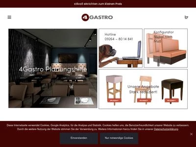 Website von 4-gastro - Eckert Massivholz