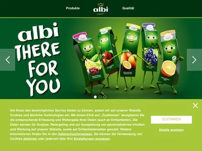 Website von albi GmbH