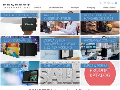 Website von CONCEPT International GmbH