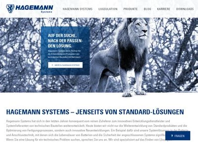 Website von Hagemann-Systems GmbH