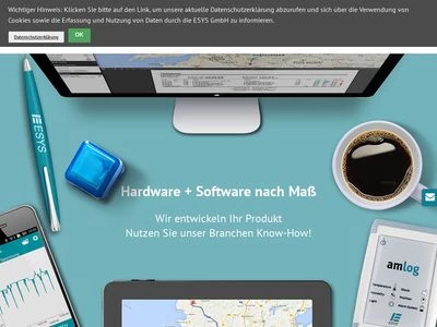 Website von ESYS Elektronische Systemtechnik . Hard- und Software GmbH