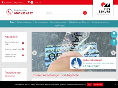 Website von HPC SeKure GmbH
