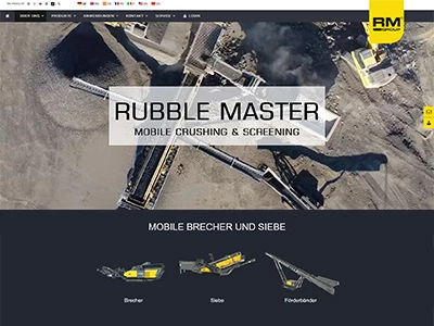 Website von RUBBLE MASTER HMH GmbH