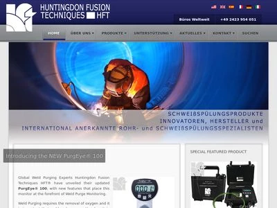 Website von Huntingdon Fusion Techniques HFT