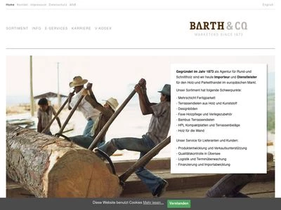 Website von F.W. Barth & Co. GmbH