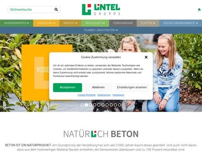 Website von Betonwerk Lintel GmbH & Co. KG