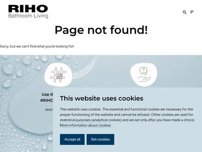 Website von RIHO Sanitär-Vertriebs GmbH