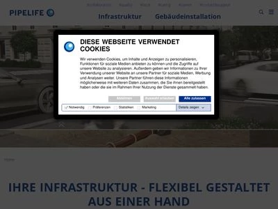 Website von Pipelife Deutschland GmbH & Co. KG