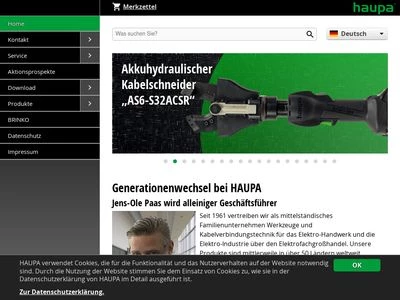 Website von Haupa GmbH & Co. KG