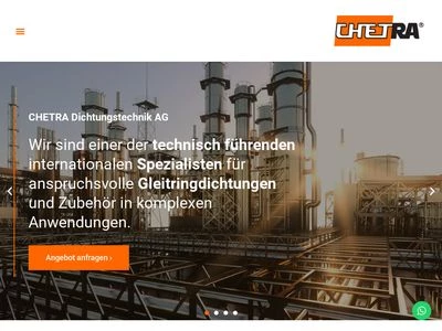 Website von CHETRA Dichtungstechnik AG