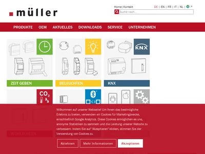 Website von Hugo Müller GmbH & Co KG
