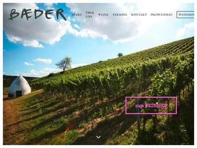 Website von Weingut Bäder