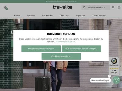 Website von travelite - GmbH & Co. KG