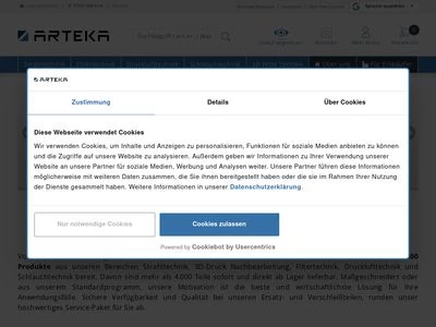 Website von ARTEKA e.K.